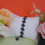 Delicate Floral Glass Beaded Bracelet – view 4
