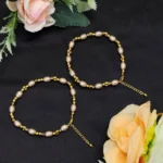 Adjustable Beaded Anklet With Oval Beads