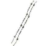 Handcrafted Black & White Beaded Anklet