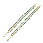 Stylish Double Layer Pearl Beaded Anklet