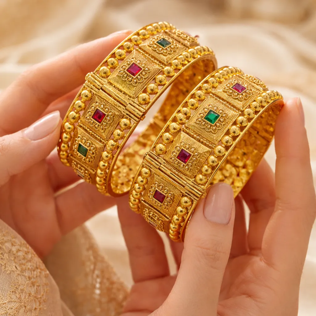 Traditional Openable Brass Kada Bangle