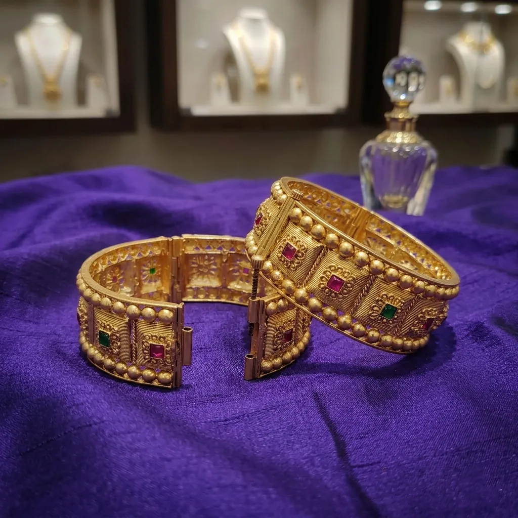 Traditional Openable Brass Kada Bangle