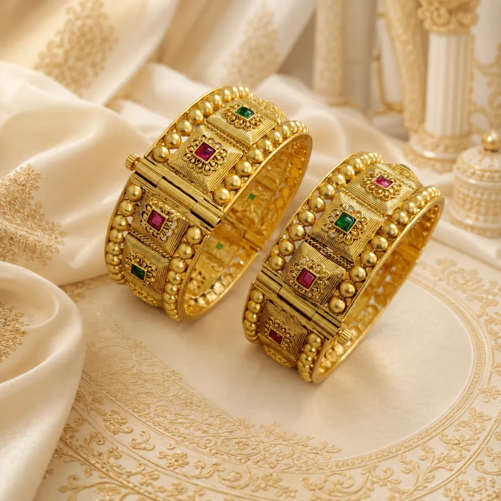 Traditional Openable Brass Kada Bangle