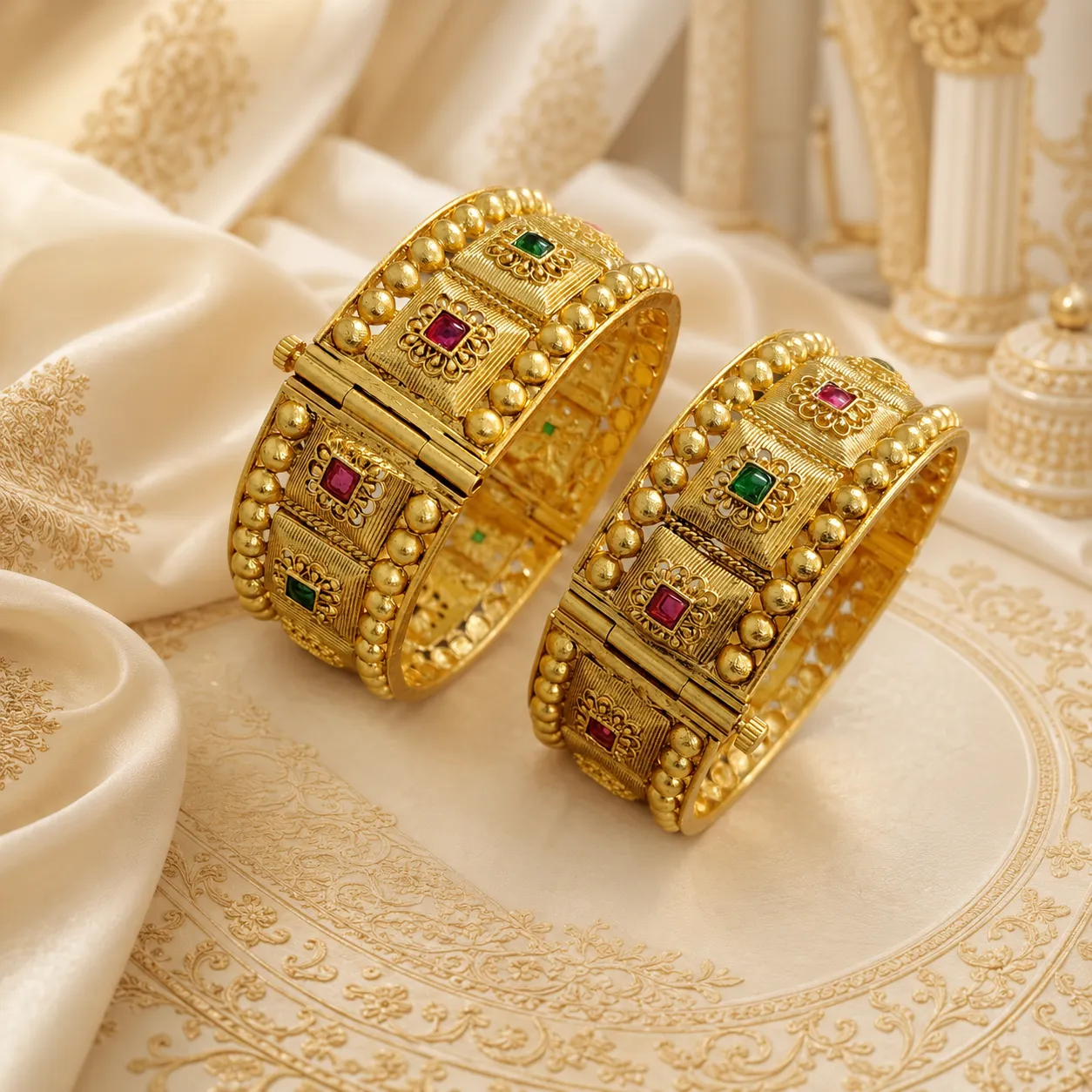 Traditional Openable Brass Kada Bangle