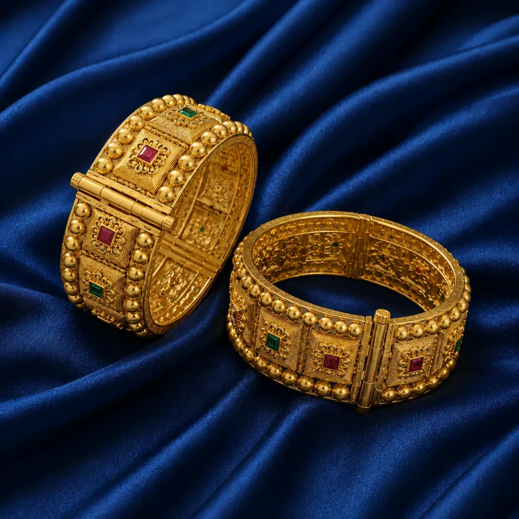 Traditional Openable Brass Kada Bangle
