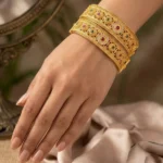 Traditional Brass Kada Bangle Set