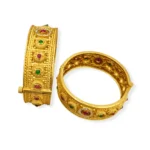 Traditional Brass Kada Bangle Set