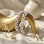Cubic Zirconia Floral Eternity Bangle Set
