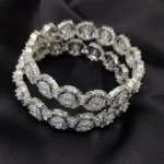 Geometric Cubic Zirconia Stone Studded Kada