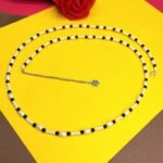 Handcrafted White & Black Bead Waist Chain