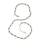 Classic Black & Rose Gold Beads Waist Chain