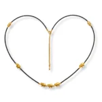 Black Beaded Kamarband With Elephant Charms