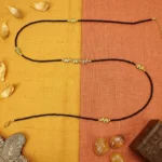 Black Beaded Kamarband With Elephant Charms