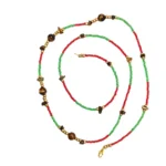 Crystal Beads & Brown Tiger Eye Waist Chain