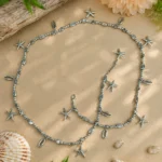 Silver Beach Style Beaded Waist Chain