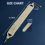 White Beaded Multi-Layer Bracelet for Women