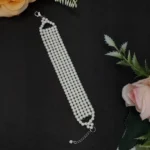 White Beaded Multi-Layer Bracelet for Women