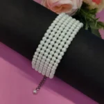 White Beaded Multi-Layer Bracelet for Women