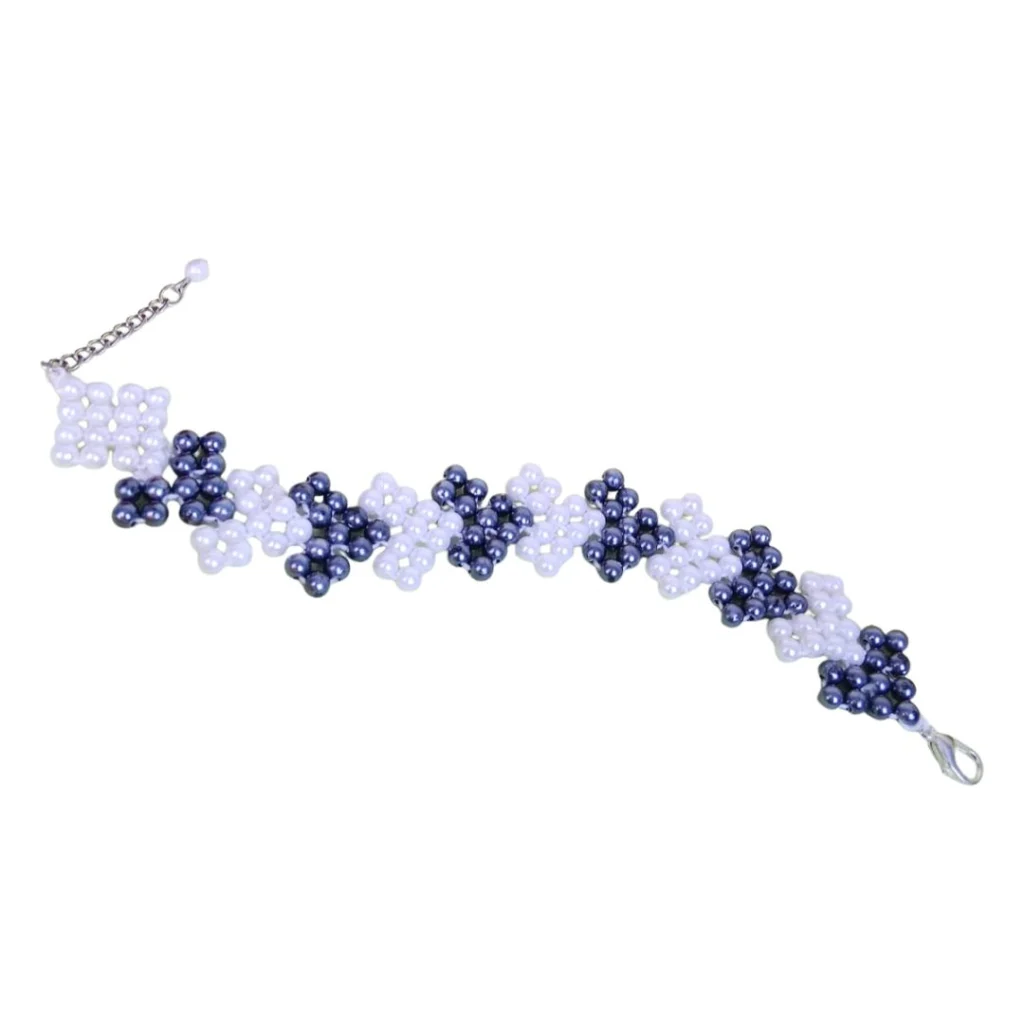Geometric Heart Pattern Beaded Bracelet – view 2