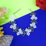 Geometric Heart Pattern Beaded Bracelet – view 3