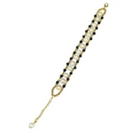 Statement Double Layer Pearl Bracelet With Beads