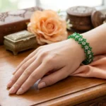 Decorative Floral Pattern Beaded Bracelet
