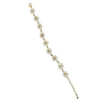 Floral Pattern Golden Beaded Bracelet