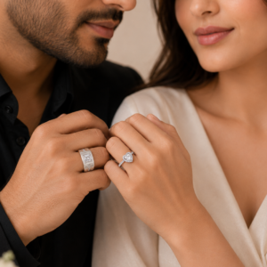 His & Hers Cubic Zirconia Couple Ring Set