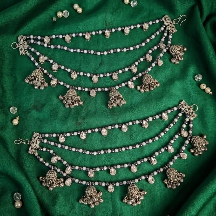Handcrafted Multi Layer Beads Ear Chain