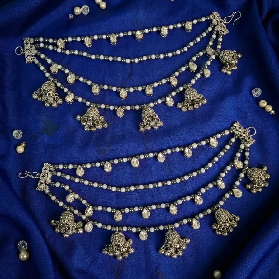 Handcrafted Multi Layer Beads Ear Chain