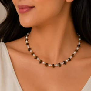 Beach Style Pearl & Beaded Necklace