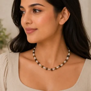 Natural Shell & Beaded Statement Necklace