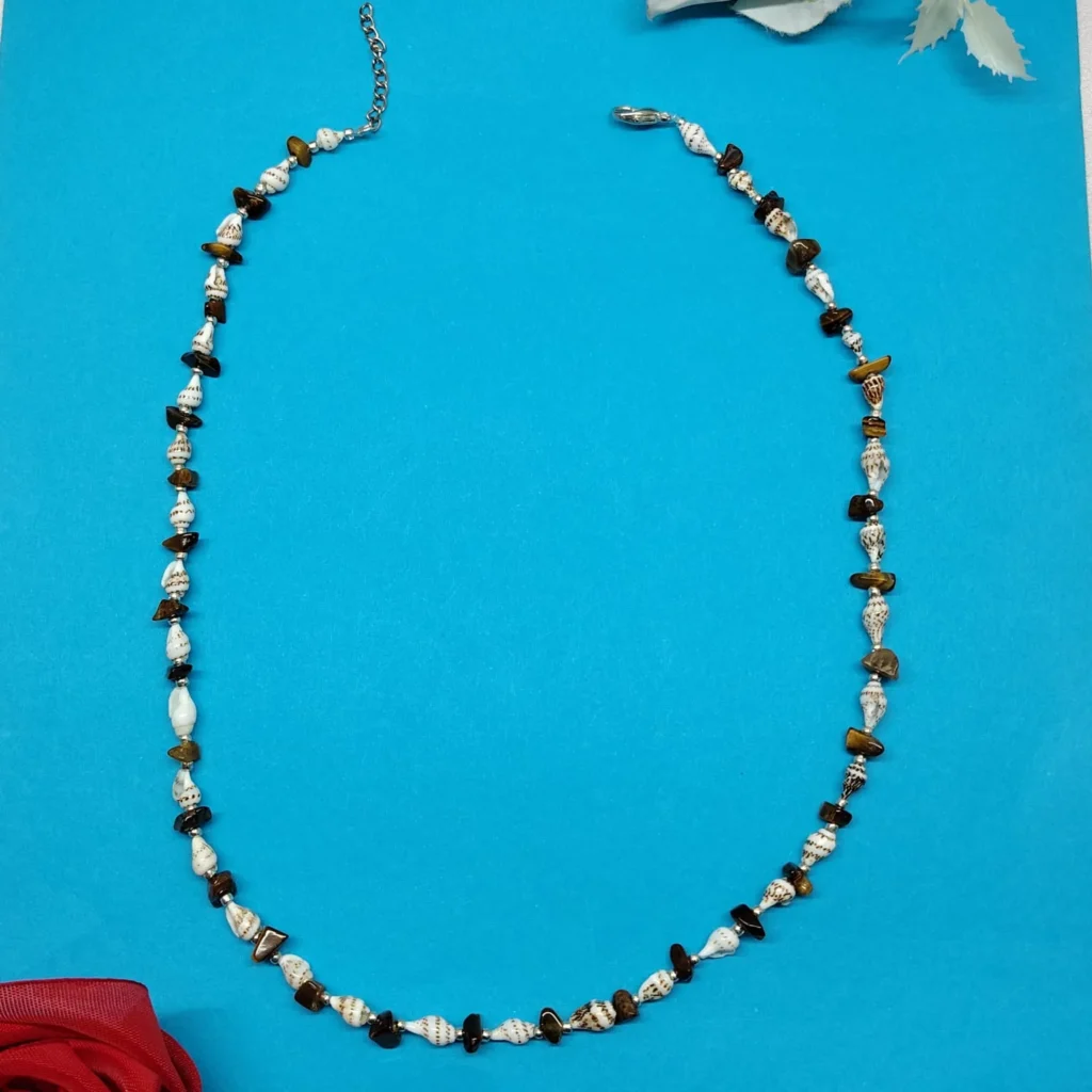 Natural Shell & Beaded Statement Necklace