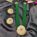 Handmade Multi-Layer Green Beaded Necklace Set