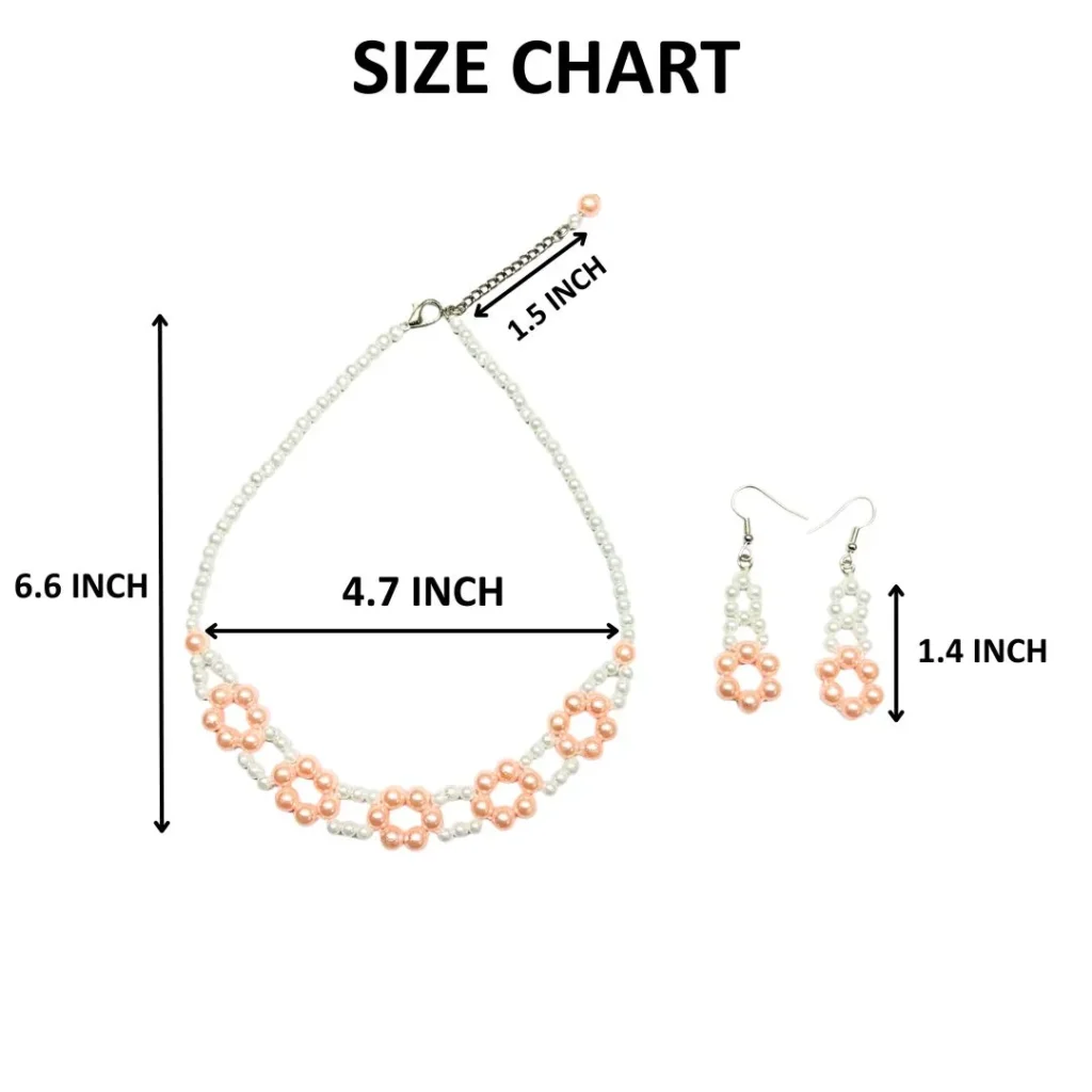 Blush Beads Dual-Tone Floral Jewelry Set