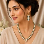 Designer Handmade Beaded Necklace And Earrings Set