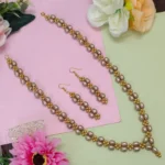 Rose Gold & Golden Beaded Jewelry Set
