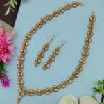 Rose Gold & Golden Beaded Jewelry Set