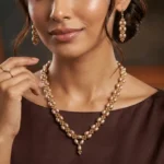 Rose Gold & Golden Beaded Jewelry Set