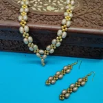 Rose Gold & Golden Beaded Jewelry Set