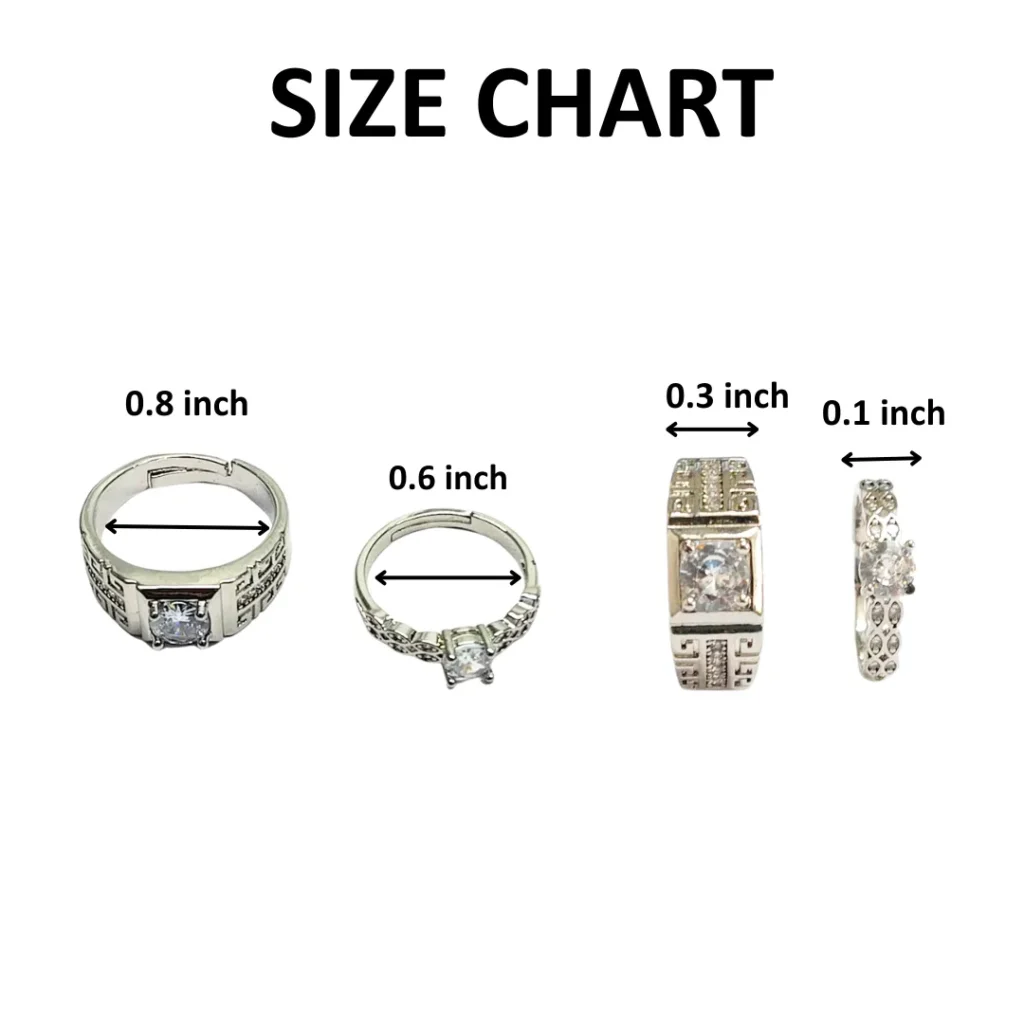 Elegant His & Her AD Couple Ring Set