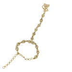 Designer Floral Cubic Zirconia Hath Chain