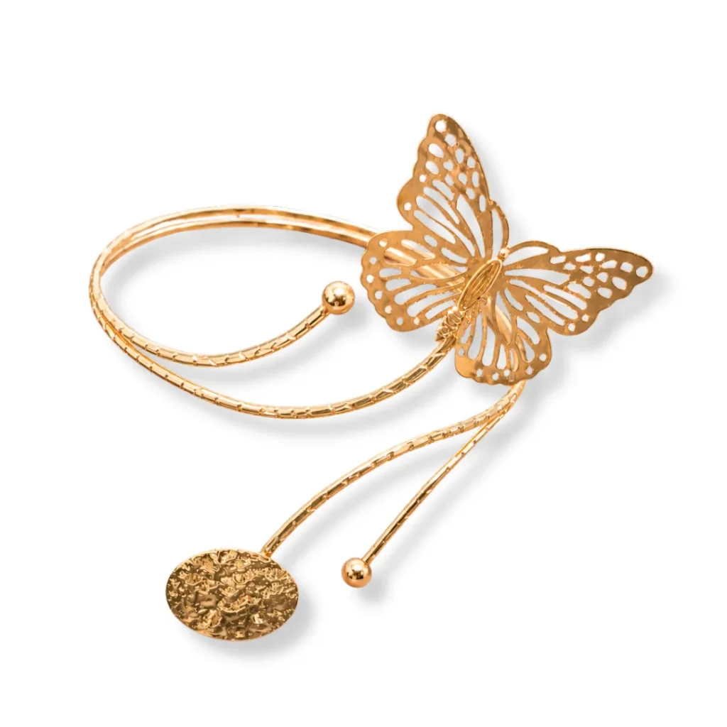 Rose Gold-Tone Butterfly Arm Cuff for Women