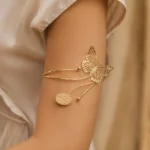 Rose Gold-Tone Butterfly Arm Cuff for Women
