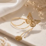 Rose Gold-Tone Butterfly Arm Cuff for Women