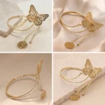Rose Gold-Tone Butterfly Arm Cuff for Women