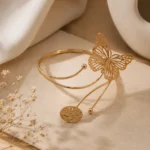 Rose Gold-Tone Butterfly Arm Cuff for Women