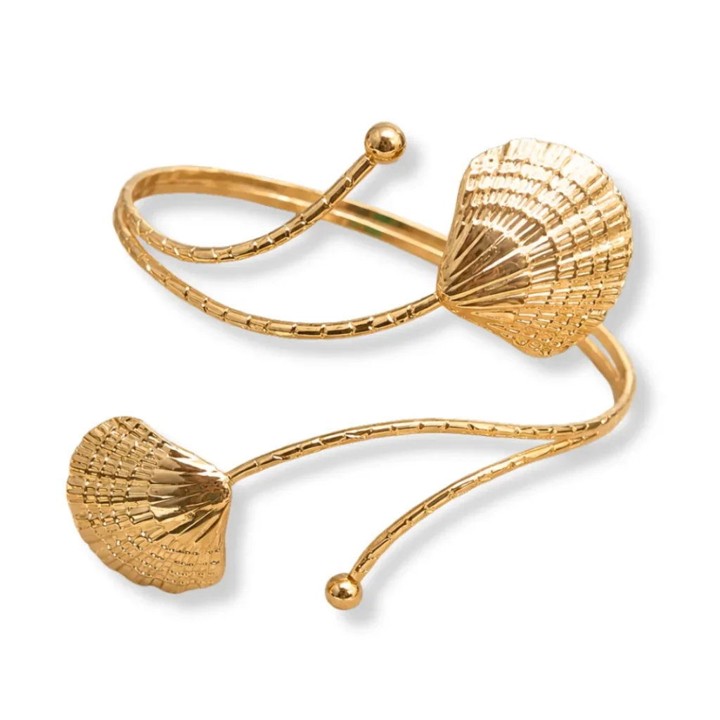 Rose Gold Open Cuff Upper Arm Bracelet