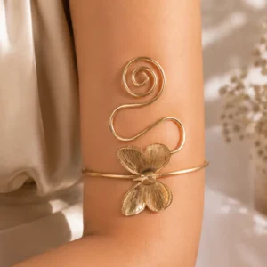 Rose Gold Butterfly Spiral Bicep Cuff