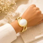 Women's Gold-Tone Wide Open Cuff Bracelet